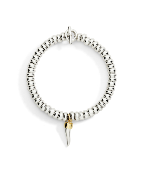 BRACCIALE DODO RONDELLE BOLD CON COPRI BRISE. ARGENTO MISURA 3XL