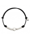 BRACCIALE DODO PEPITA E RONDELLE, ARGENTO, COTONE