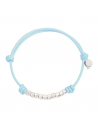 BRACCIALE DODO GRANELLI BIMBO, ARGENTO, COTONE