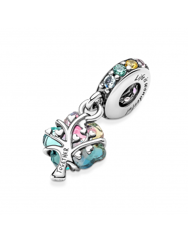 Pandora Charm Pendente Albero Arcobaleno Vetro di Murano