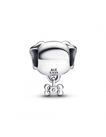 Pandora Dog sterling silver charm with clear cubic zirconia