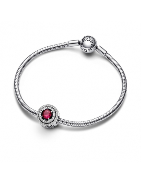 Pandora Charm Pav e Pietra Rossa