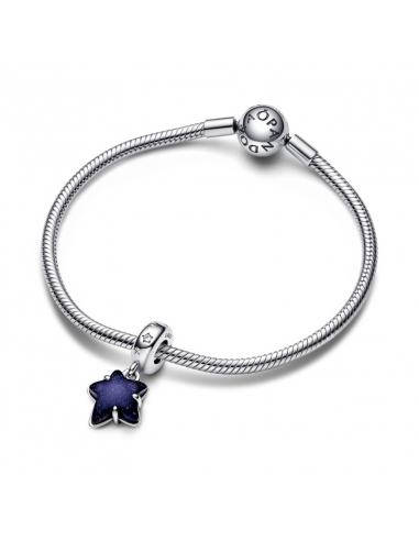 Pandora Charm Pendente Stella Blu Vetro di Murano