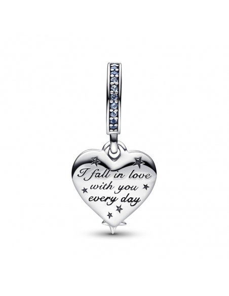 Pandora Charm Pendente Cuore e Stelle Blu